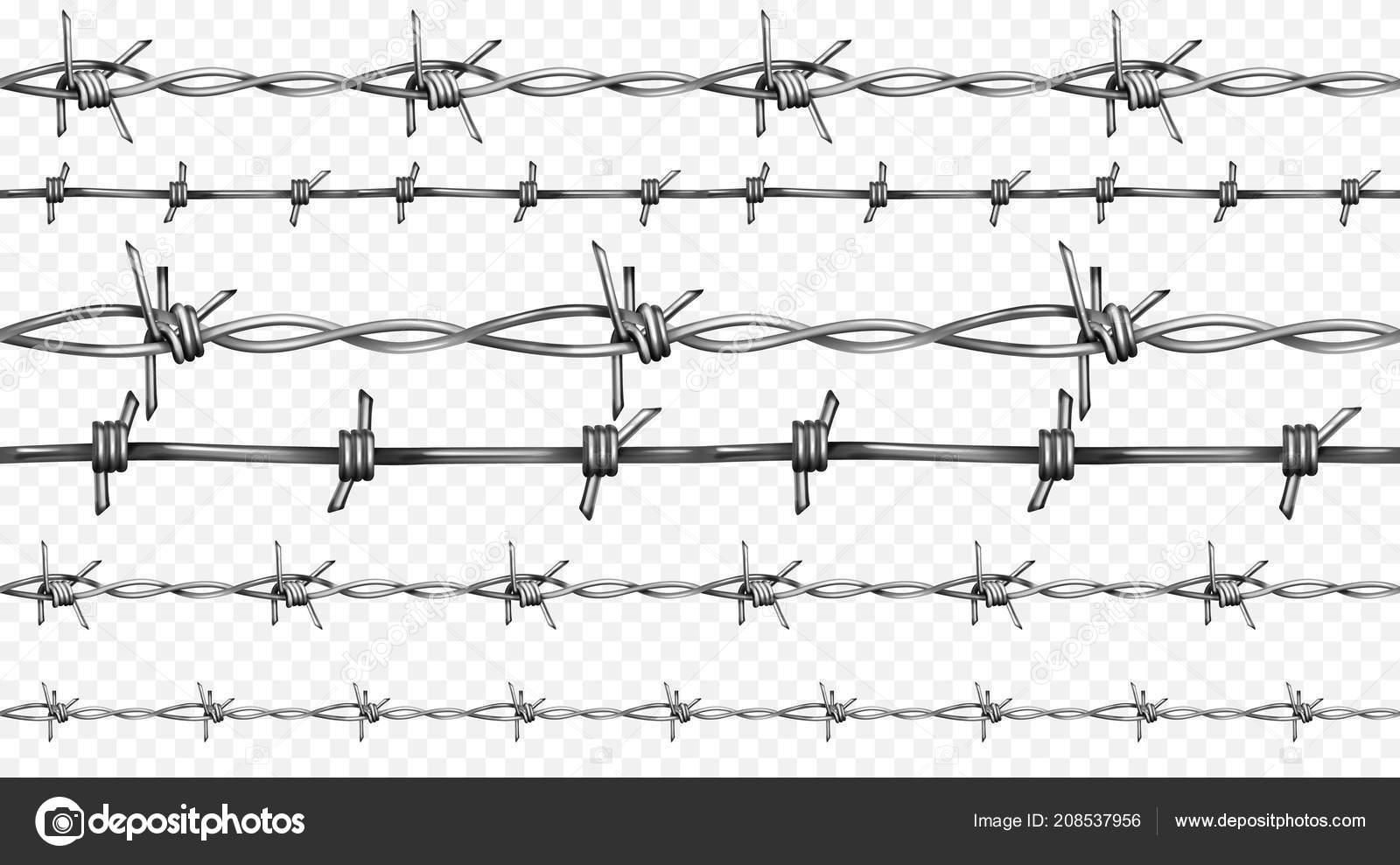Barbed wire realistic seamless vector illustration Stock Vector by  ©vectorpouch 208537956, image size:1600x989