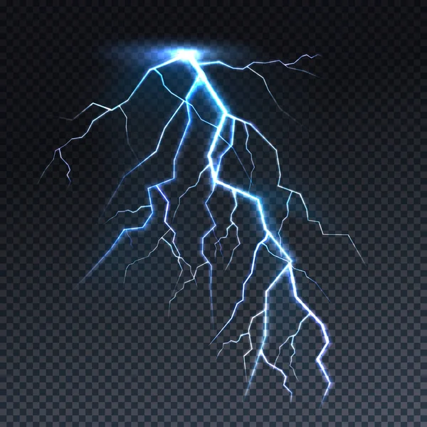 Lightning vector realistic thunderbolt light — Stock Vector