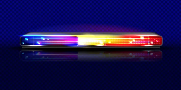 Polis sireni çalar ışık flasher 3d vektör beacon — Stok Vektör