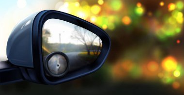 Vektör dikiz aynası kör nokta için cam