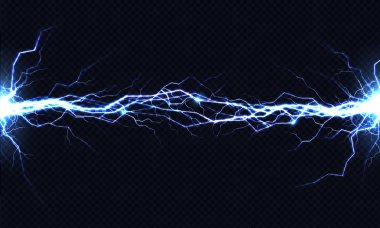 Electrical energy discharge 3d vector light effect clipart