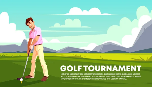 Vector background of golf tournament. Sport poster