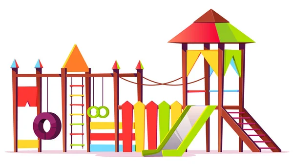 Vector heldere speeltuin voor kinderen. Spelgebied — Stockvector