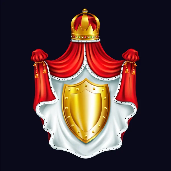 Heraldic emblem of royal family realistic vector — Stock Vector