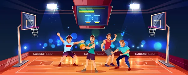バスケット ボールをプレイする人々 のベクトルの背景 — ストックベクタ