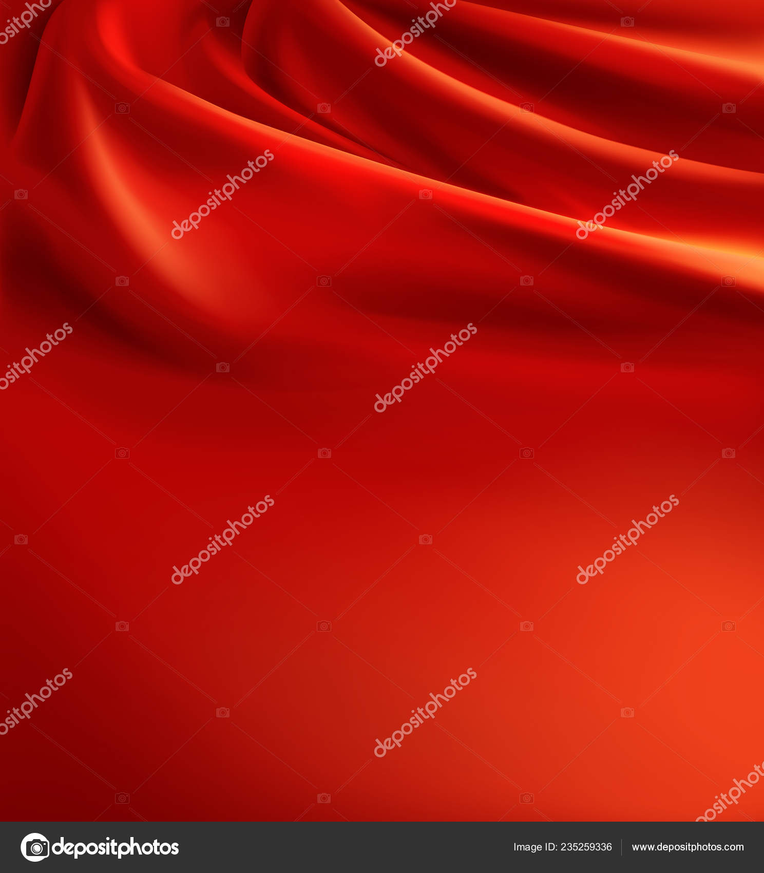 Realistic Dark Red Ribbon Folded Loop Stock Vector (Royalty Free