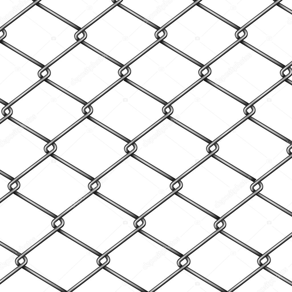 Chain-link fence pattern 3d realistic vector