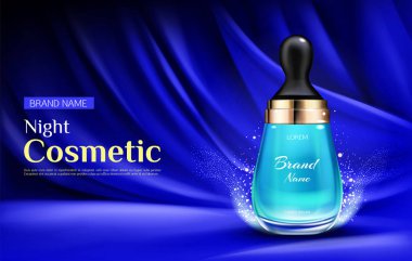Damlacık reklam ile Gece kozmetik güzellik krem şişe