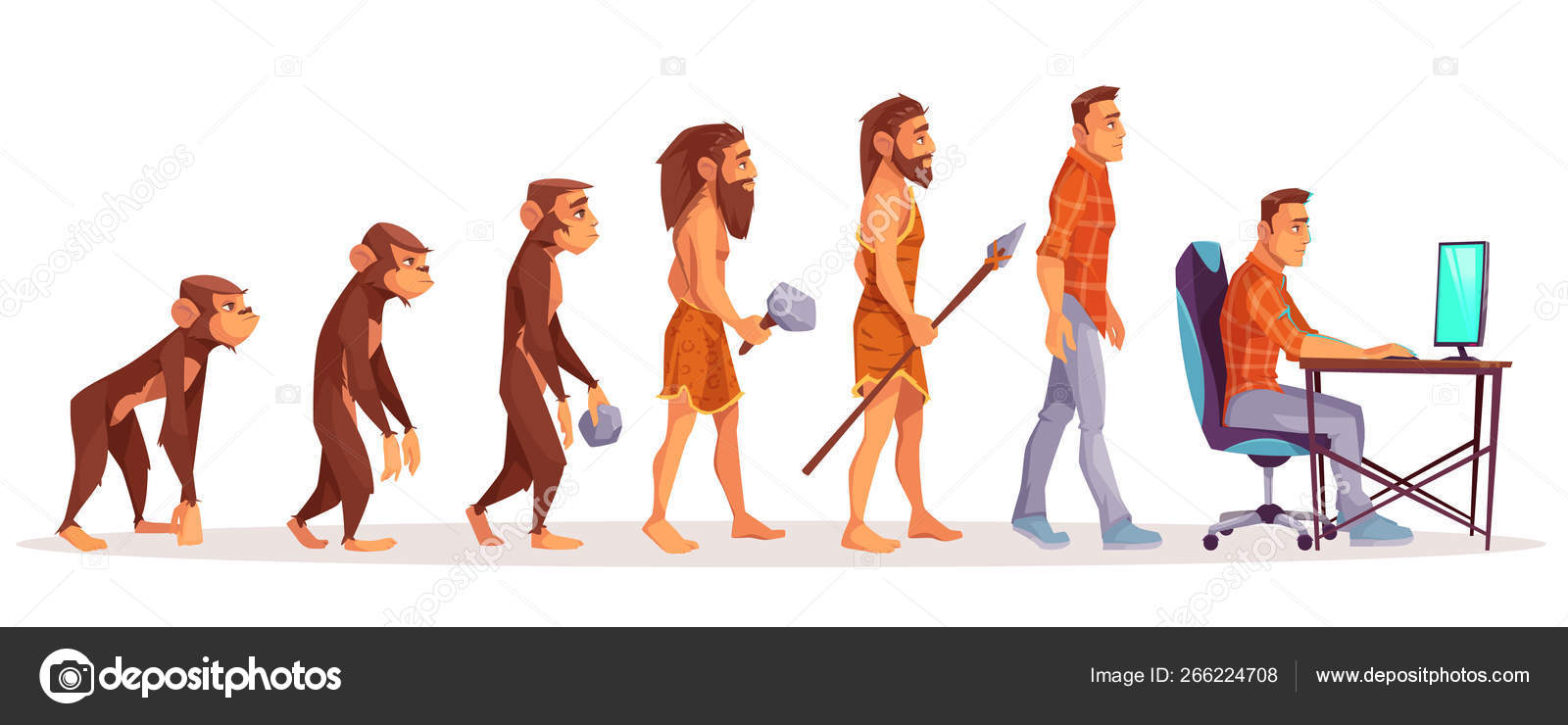 Evolution Kollektion Mensch Entwicklung Homo Sapiens Neandertaler Affe Fun Shirt