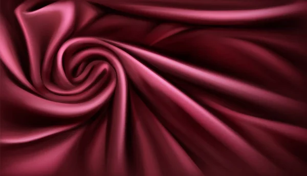 Tissu tourbillon en soie toile de fond, draperie textile plié — Image vectorielle