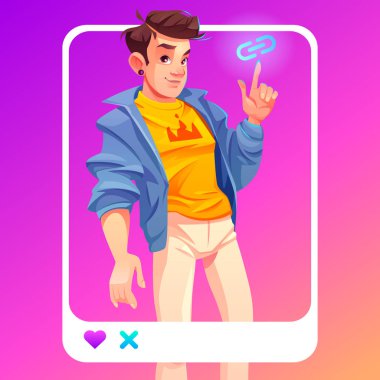 Moda giysiler mobil Influencer blogger adam