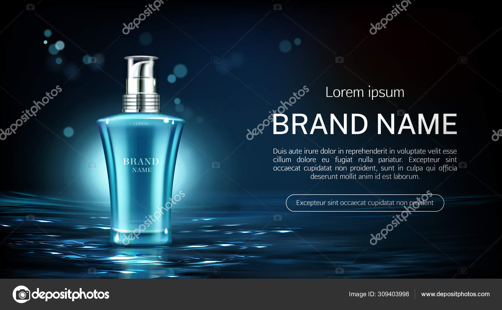 Download Cosmetic Pump Bottle Mockup Banner Beauty Product Vector Image By C Vectorpouch Vector Stock 309403998