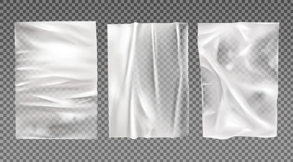 白色湿纸，坏粘稠的麦膏集隔离 — 图库矢量图片