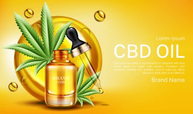 Cbd yağ pankartı, kenevir cannabinoid özütü