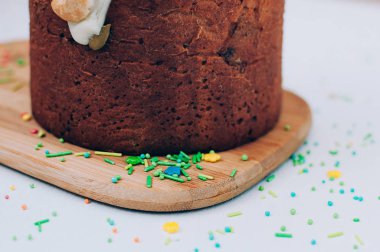 Taze pişmiş vejetaryen Paskalya kek yakın çekim