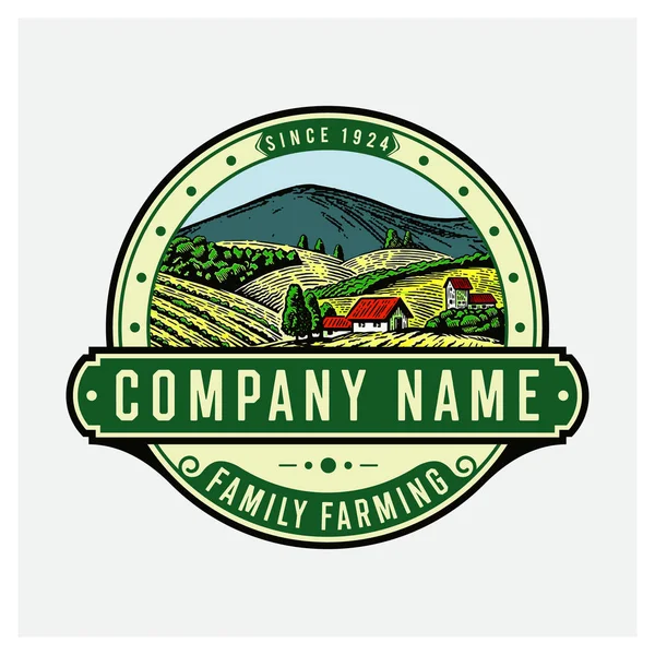 Tarım Vektörü Logo Rozeti