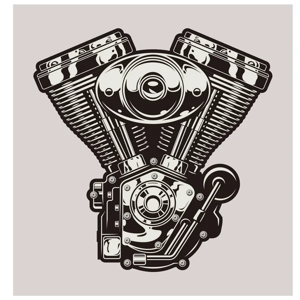 Motosiklet Motoru Vektör Tasarımı