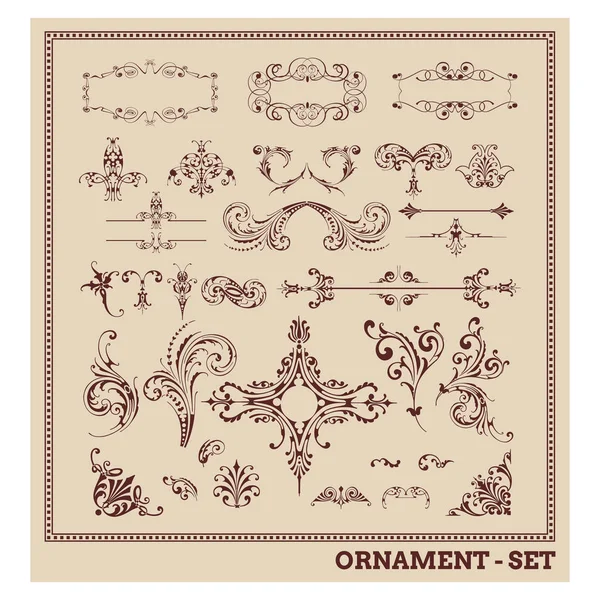 Ornament Borders Vector Set — Stock Vector