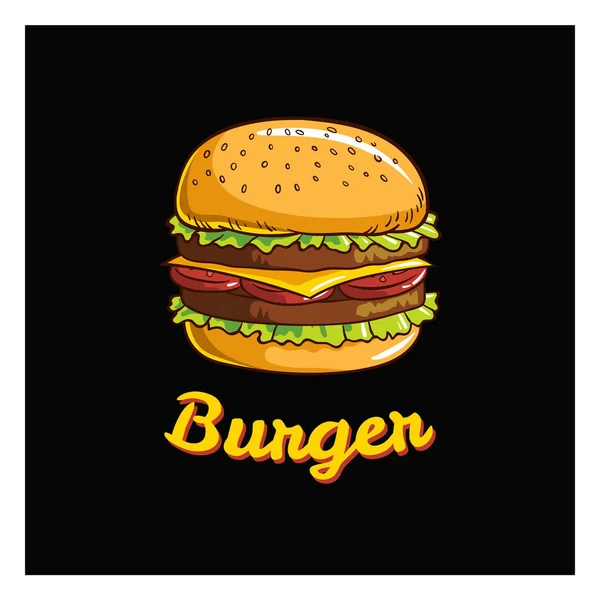 Burger Vektör Tasarımı Şablonu