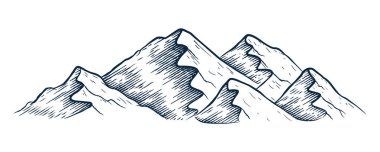 Dağlar Basit Logo Şablonu