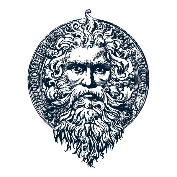 Eski yunani sikke vektör tasarımı