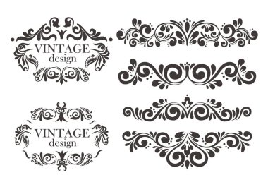  vektör kümesi klasik süs tasarımları