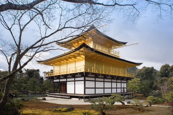 Kinkakuji Altın Köşk Tapınağı Kyoto Japonya — Stok fotoğraf