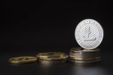 Gümüş Litecoin Ltc sikke Cryptocurrency.