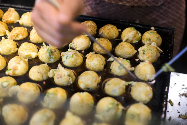 Comida Rua Japonesa Takoyaki Dos Alimentos Mais Pupulares Kansai Japão — Fotografia de Stock