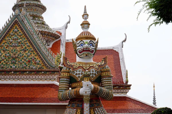 Schöne Riesige Wächterstatue Torwächter Wat Arun Bangkok Thailand — Stockfoto