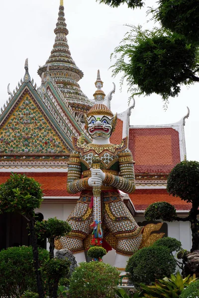 Schöne Riesige Wächterstatue Torwächter Wat Arun Bangkok Thailand — Stockfoto
