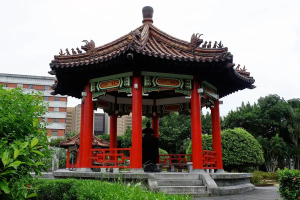 Tradycyjny Chiński Pawilon Taipei City Park — Zdjęcie stockowe