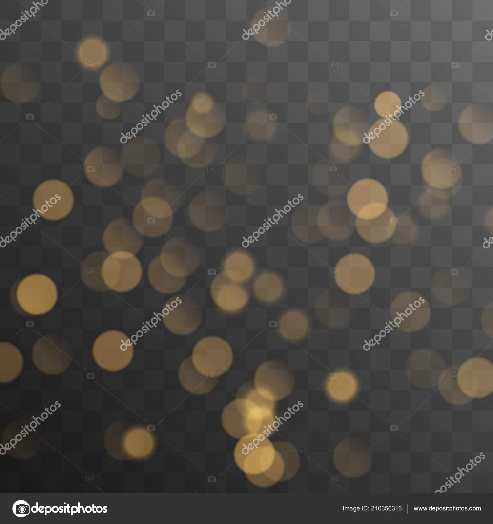abstract golden shining bokeh isolated on transparent background decoration or christmas background stock vector c worsan 210356316 depositphotos