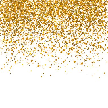 Beyaz zemin üzerine altın glitter doku. 
