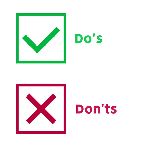 Do's and Don'ts icon Isolated on white background. 