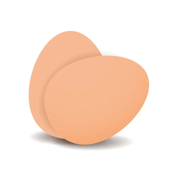 Conjunto de ovos de galinha 3d realista isolado no fundo branco. — Vetor de Stock