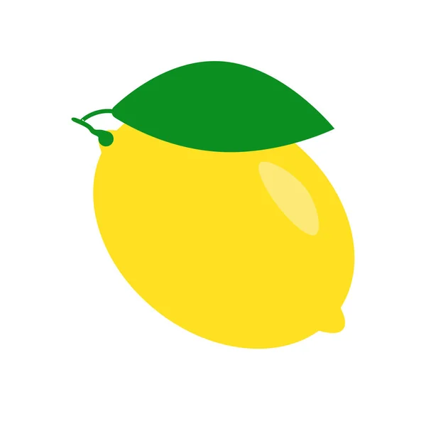 Frutta fresca al limone isolata su fondo bianco. Logo o distintivo al limone. Icona agrumi Illustrazioni Stock Royalty Free