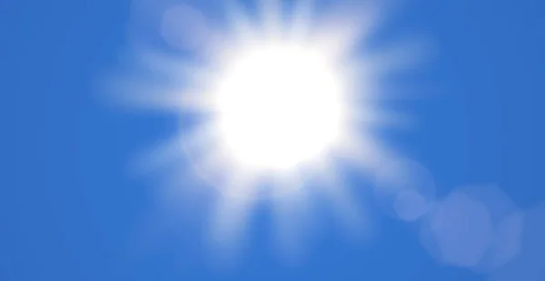 Vektor sinar matahari Efek cahaya suar khusus. Matahari bersinar dengan sinar dan sorotan. Suar dan gleam membulat dan bentuk heksagonal. - Stok Vektor