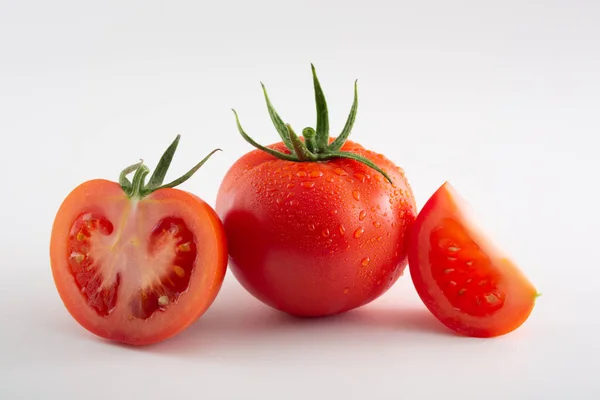 Fresh Tomatoes White Background — Stock Photo, Image