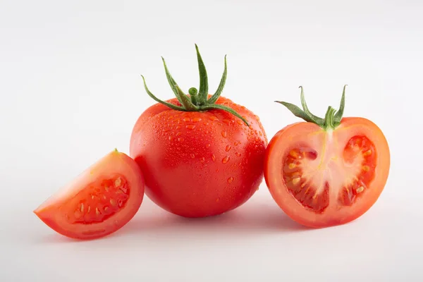 Fresh Tomatoes White Background — Stock Photo, Image