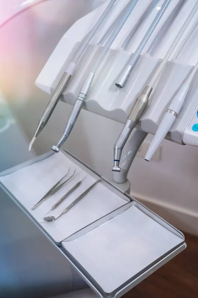 Consultorio Médico Moderno Odontología Herramientas Burnishers Dentista Dental Luz —  Fotos de Stock