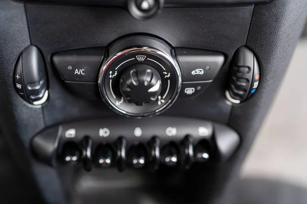 Melbourne, Australia - August 20, 2019: View of an interior BMW Mini Cooper One D, 2012 model — стоковое фото