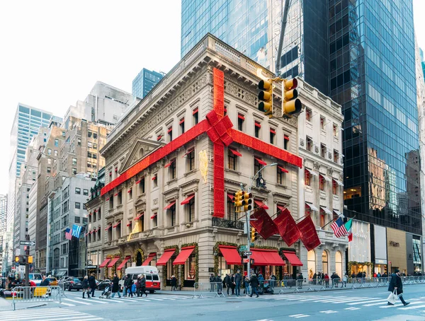 New York Stati Uniti Dicembre 2108 Spettacolare Edificio Gioielli Cartier — Foto Stock