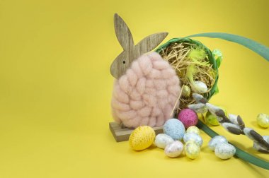 Paskalya natürmort veya kart tasarımı