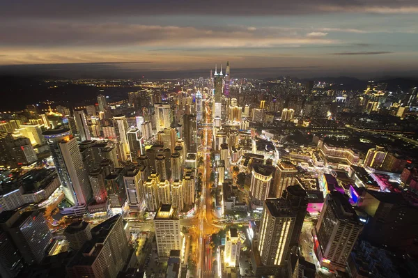 Drone Shot Aerial Cityscape Modern City Shenzhen China — Stock Photo, Image