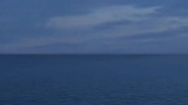 Okyanusun üzerindeki yüzen adalarda minyatür şehirlerin 3D animasyonu