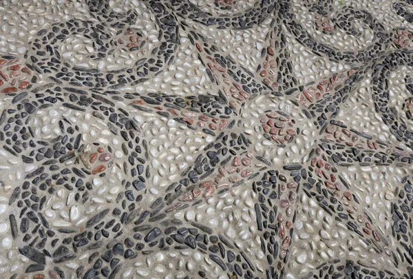 çok renkli çakıl sokaklarda kaldırım yıldız ile yapılmış 