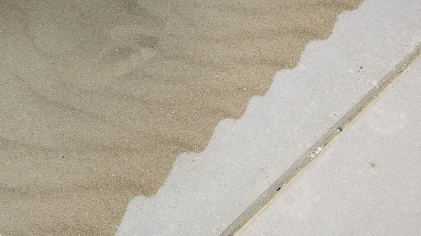 Sand Beach Blown Sidewalk Wavepattern — Stock Photo, Image