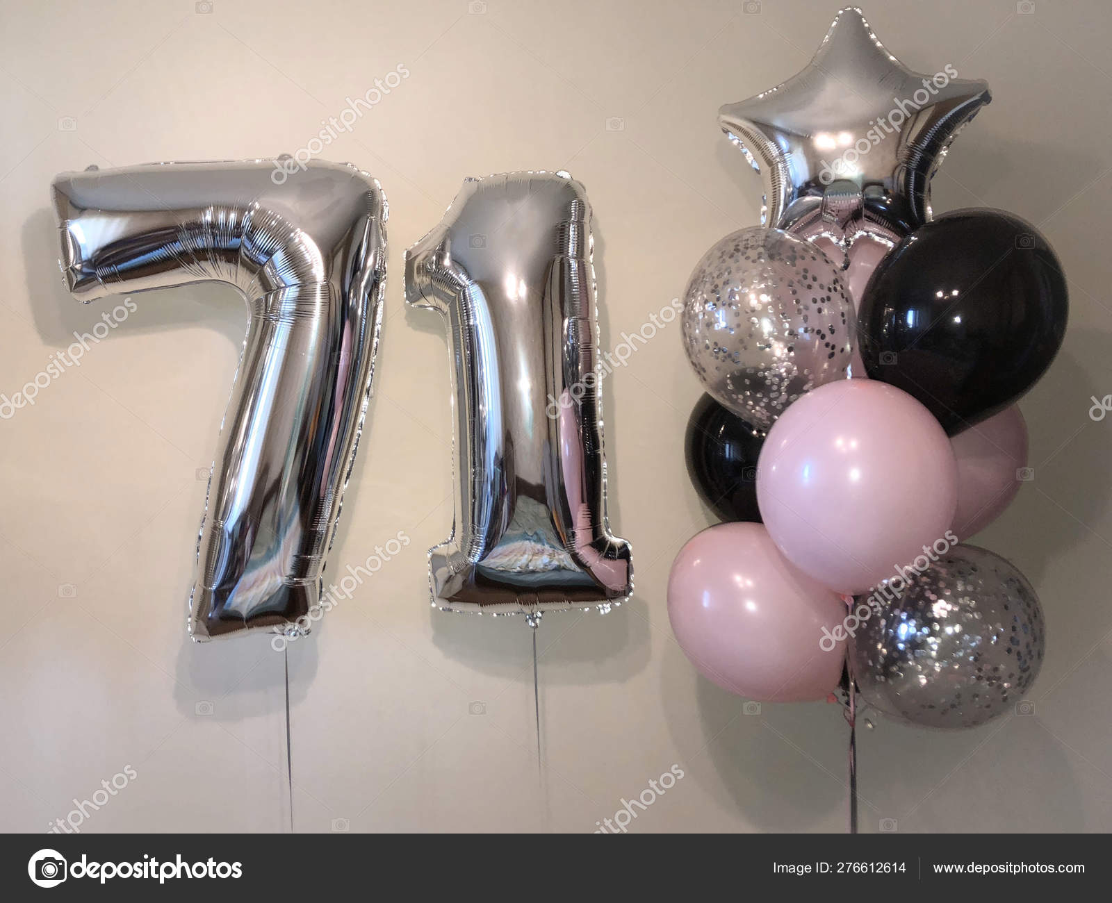 silver one balloon