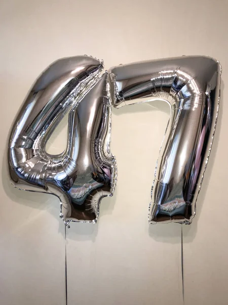 Big balloons in the form of numbers - forty seven